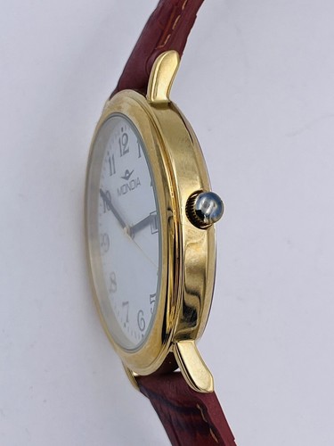 Reloj Mondia Italy 39mm Chapado M6402W/130 Piel Gran Descuento Nuevo - Imagen 5 de 7