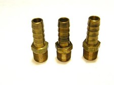 Parker Bass Hose Barbs to Male Pipe 3/8” x ¼” (Three)