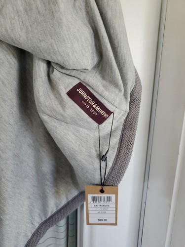 Poncho donna Johnston & Murphy nuovo con etichette cappuccio/collo a tartaruga taglia unica maglia grigio erica - Foto 5 di 7