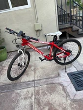 Red mountain bike 7 speed
