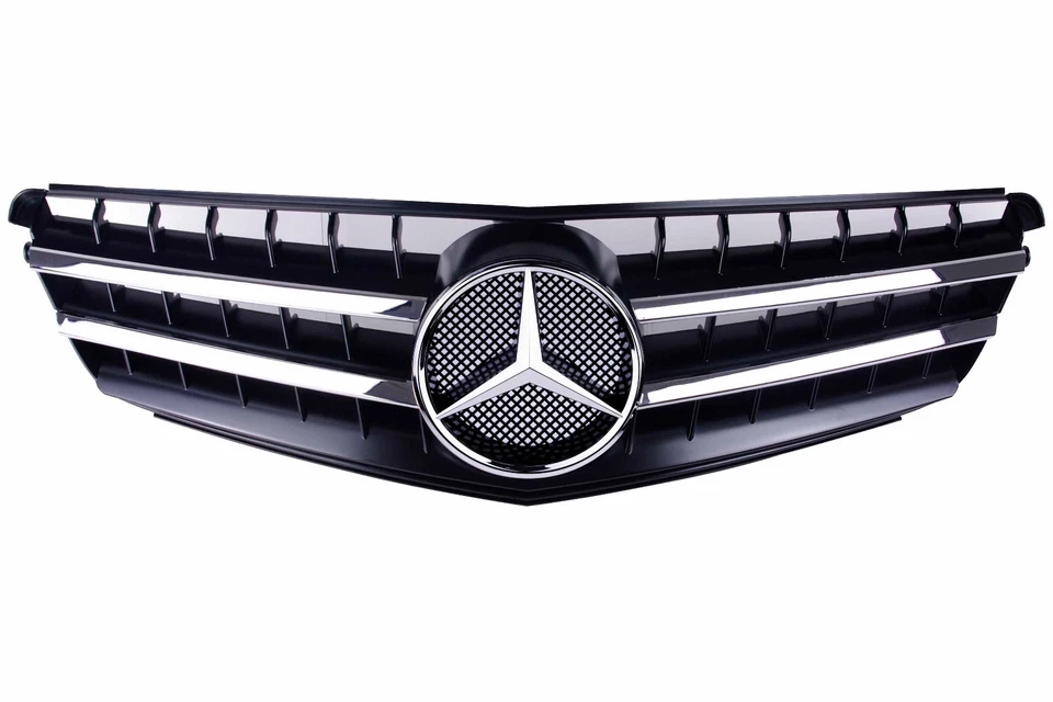 2008 09 10 for Mercedes C250 C280 C300 C350 W204 Grille Matte Black Pre-Facelift - Image 3 of 4
