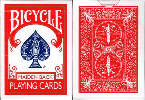 marked maiden back red bicycle trick playing cards