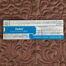 Vintage Monsanto Cadon Nylon Carpet Cost Computer Slide Rule Calculator 6.5"