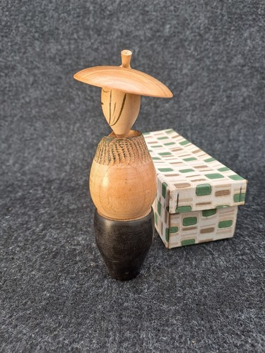 Kokeshi japanische Puppe original japanische Handwerkskunst Holz Figur - Bild 2 von 6