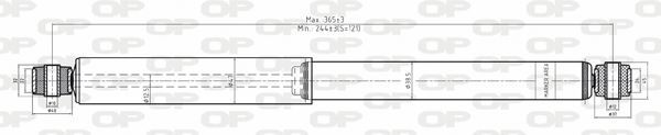 Amortisseur arrière Fiat 500 à double tube gaz pour motorisation 0.9 et 1.4