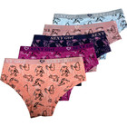 NICE !  5 Women Bikini Panties Brief Floral  Cotton Underwear Size M L XL F130