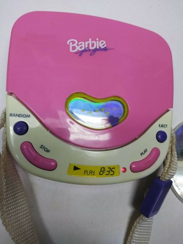 Barbie Mattel 1995 vintage para niñas reproductor de CD simulado con 3 CD de juguete tocar música - Imagen 4 de 11