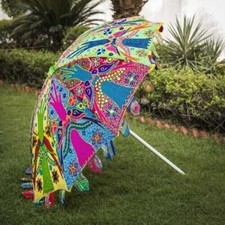 Indian Handmade Party Wedding Theme Parasol Garden Umbrella Patio Decorative 72"