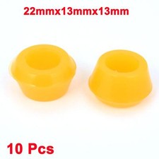 10 Pcs 22mm X 13mm X 13mm Rubber Shock Absorber Bushings Part Orange For Car