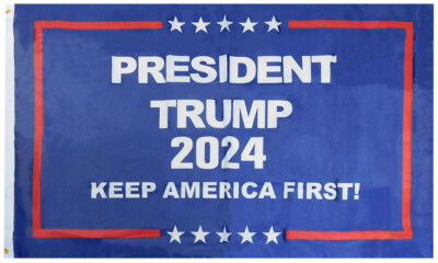 12 TRUMP KEEP AMERICA FIRST! BLUE CAR FLAGS BY THE DOZEN WHOLESALE PER - Foto 6