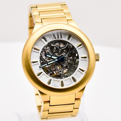 Android USA Sea Gull AD509 Men's Gold Tone Automatic Skeleton Wristwatch