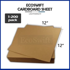 1-200 "EcoSwift" Chipboard Cardboard Craft Scrapbook Photo Pads Sheets 12" x 12"