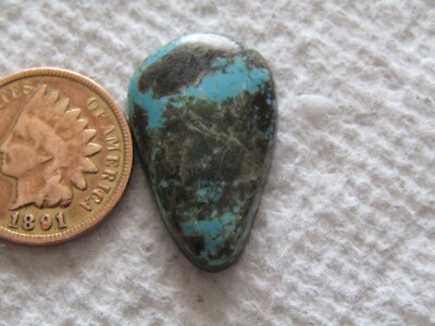 King's Manassa Turquoise 12 carat Cabochon American Blue Green Cab Lick Skillet