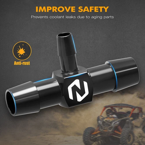 NICECNC Coolant Line Hose T-Fitting Connector For Can-Am X3 Maverick 2017-2023 - 隨ャ 2 蠑/蜈ア 9 蠑