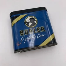 Vintage Tobacco Tin Bugler Cigarette Case Tin Blue & Williamson Louisville  KY