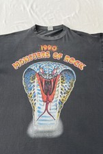 Remake 1990 Monster of Rock Donington Black T-shirt  QT1699