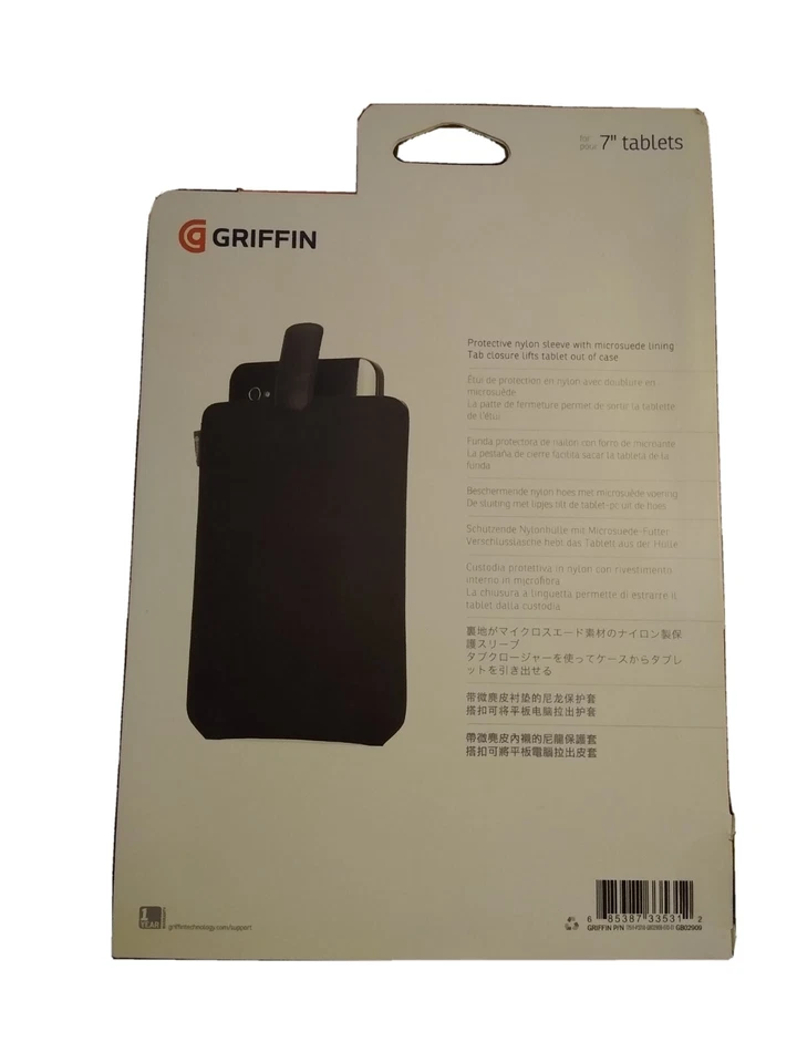 Nova Capa Protetora Griffin Elan Manga 7" Preta - Imagem 2 de 2