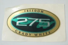 GRADY WHITE 275 FREEDOM HULL NAME DECAL (2-3/4" x 5")  #10-0399   NEW OEM