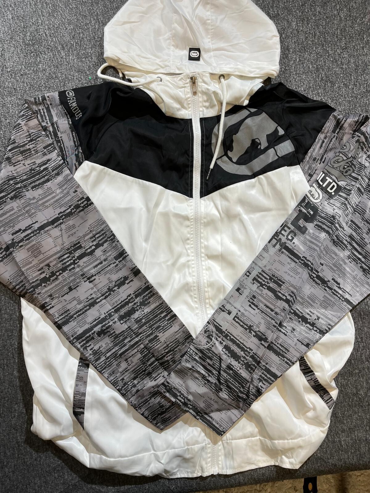 Ecko Unltd Full Zip Windbreaker Lightweight Street Wear Hip Hop Y2K Men's Sz 2XL