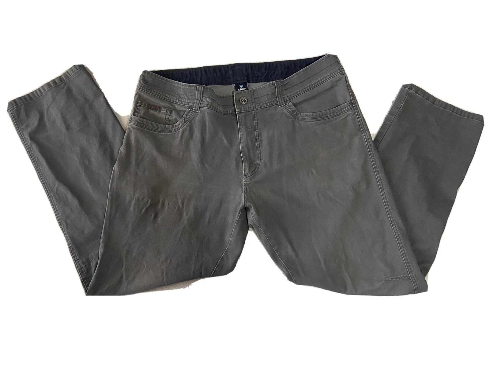 KUHL Legendary Mens Vintage Patina Dye Olive Green Hiking Pants 40 x 32 Grunge