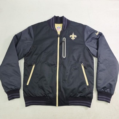 Nike NFL New Orleans Saints Reversible Embroidered Quilt Lined Jacket Men's M