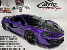 2019 McLaren 600LT MSO Mauvine Blue paint, MSO fenders, Senna seats, B&W audio,