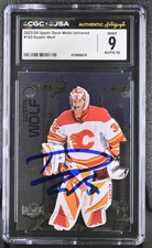 DUSTIN WOLF SIGNED 2023-24 UPPER DECK METAL ROOKIE CARD #193 CGC 9 JSA 10 AUTO. rookie card picture