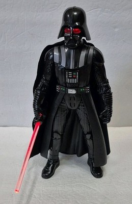 Star Wars Hasbro Darth Vader With Cape Black Action Figure Talks/Light Saber 12 