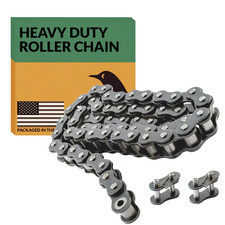 25 Heavy Duty Roller Chain 10 Feet 2 Connecting Links 25H 480