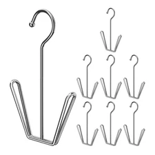  8 Pcs Stainless Steel Display Hooks Slippers Hanging Rack Closet Organizer