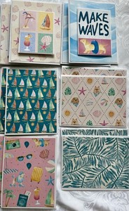 BEACH DOGS Handcrafted Blank Note Cards (12)