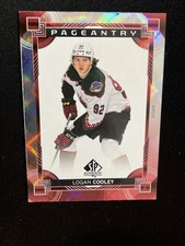 24-25 UD SP Authentic Hockey Red Parallel Pageantry P-7 Logan Cooley