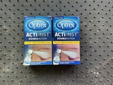 TWO 2 X OPTREX ACTIMIST DOUBLE ACTION SPRAYS FOR ITCHY AND WATERY EYES 20ML