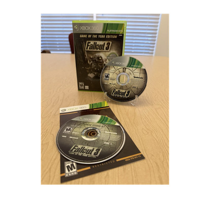 Bethesda Fallout 3 GOTY Platinum Hits w/ Case & Manual Xbox 360 CLEANED/TESTED