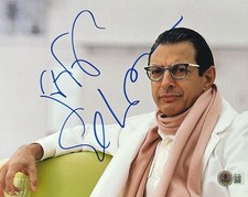 Jeff Goldblum Jurassic Park Fly Independence Day 8x10 BAS COA Autograph