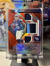 2022 Panini XR - Rookie Triple Swatch Autographs Treylon Burks #212 Red /49 