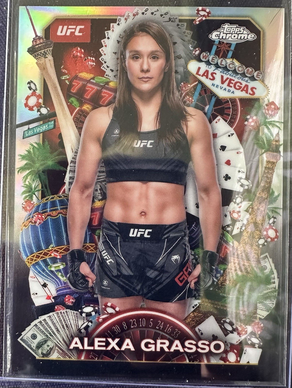 2025 Topps Chrome UFC Alexa Grasso Titans SSP Case Hit TNS-1