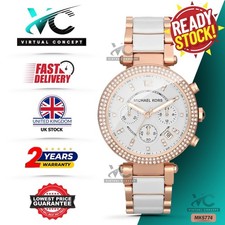 MICHAEL KORS MK5774 Parker Chronograph Rose Gold TwoTone Strap Womens Watch 39mm