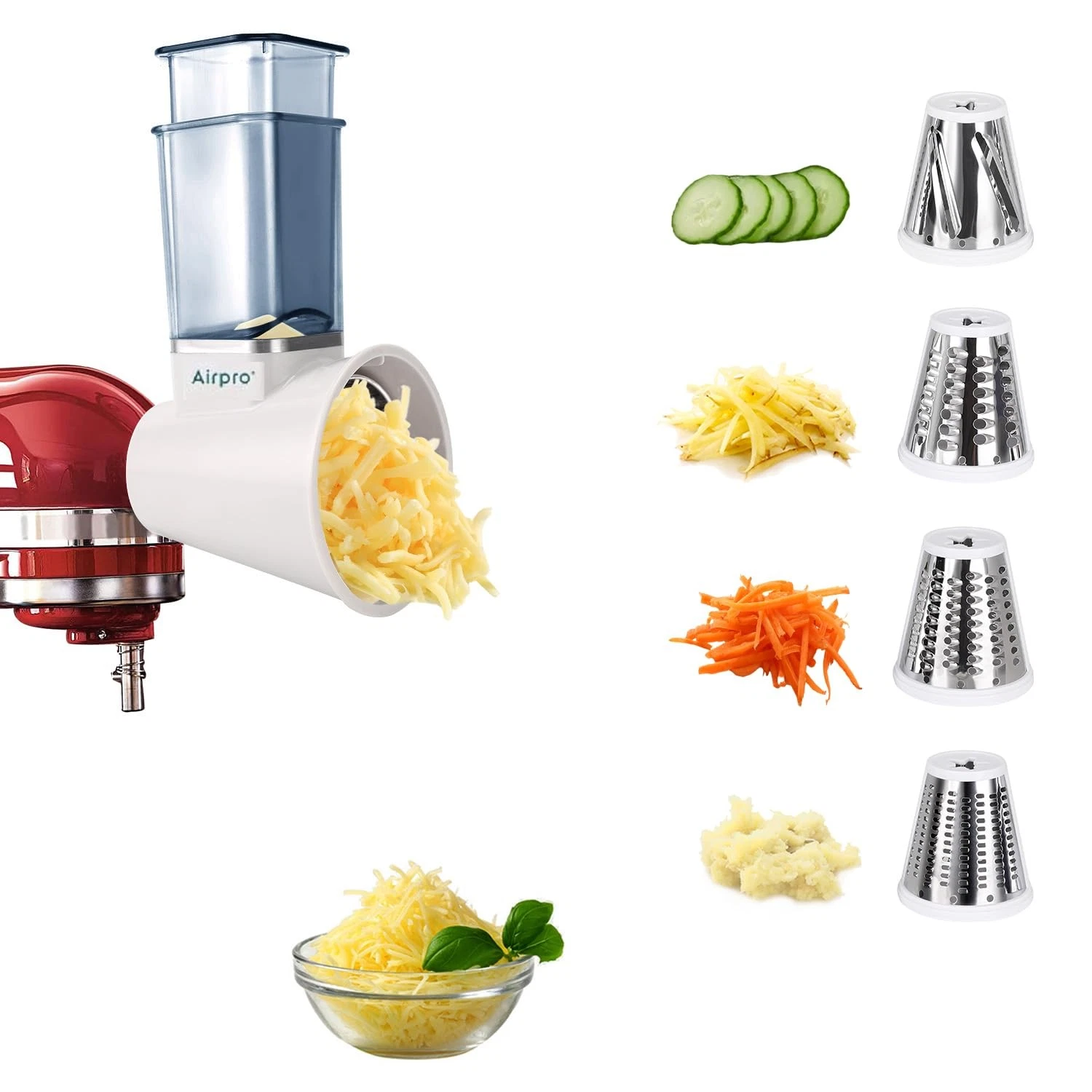 Slicer Shredder Attachment for Kitchenaid Stand Mixer, Salad Machine with Veg...