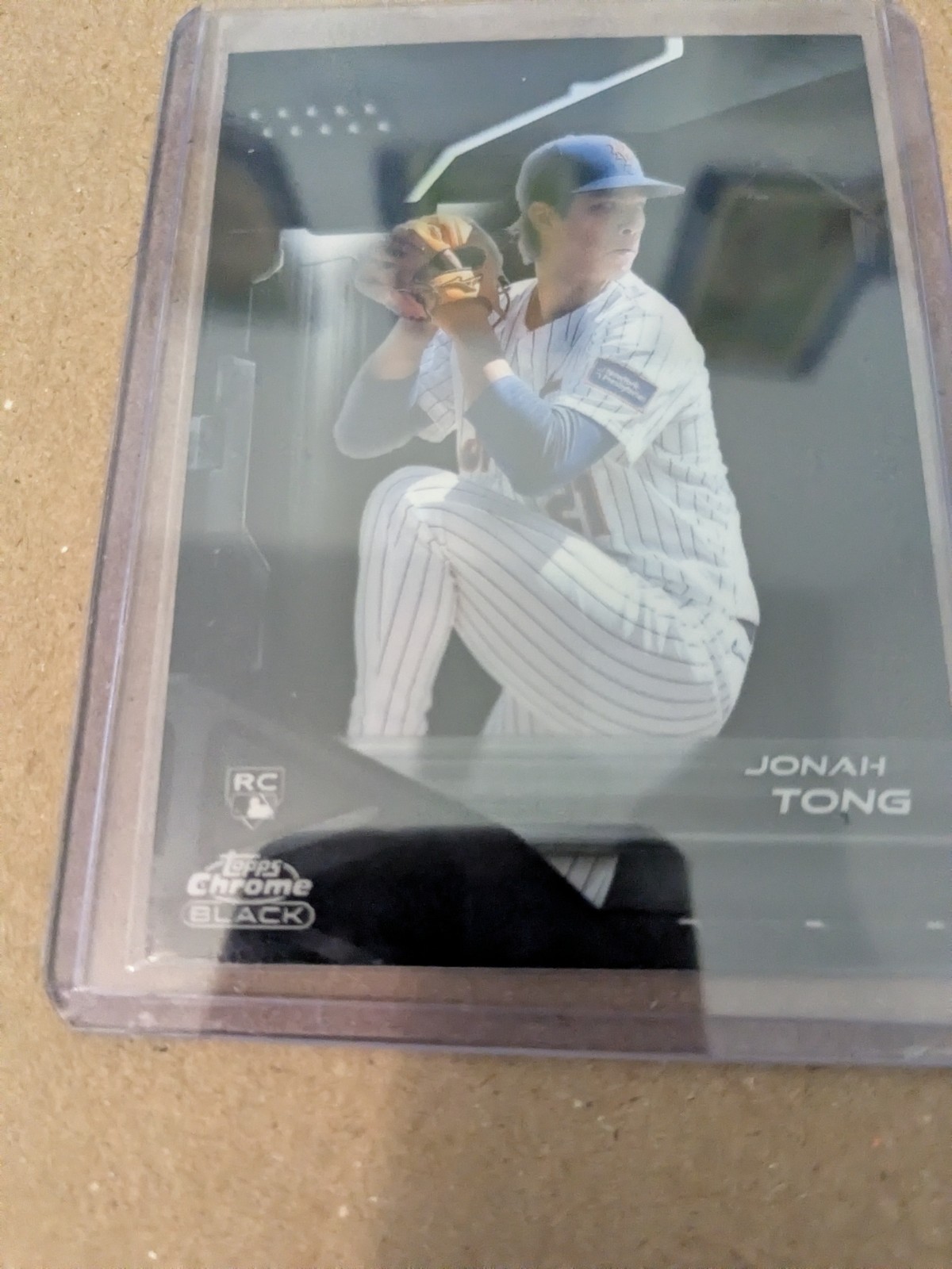 2026 Topps Chrome Black #48 Jonah Tong (RC) -New York Mets