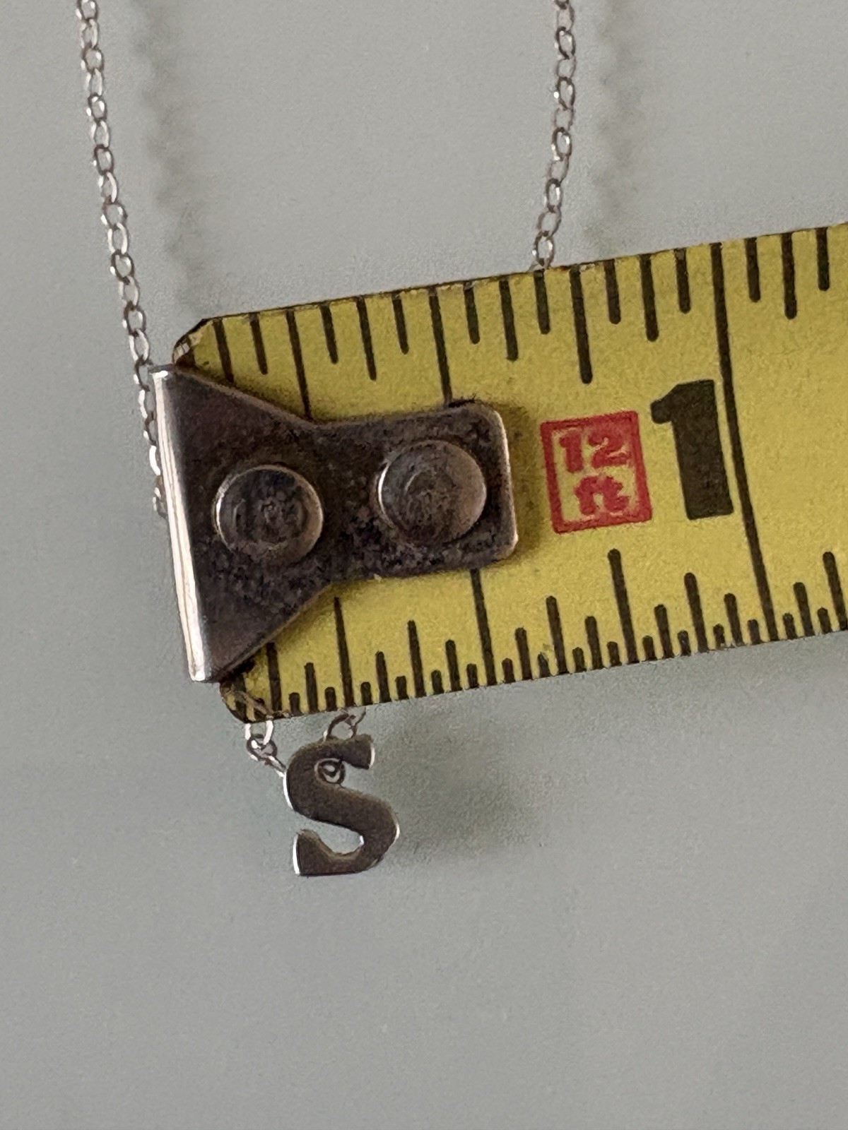 925 Sterling Silver Tiny Initial Letter S Necklace - image 5
