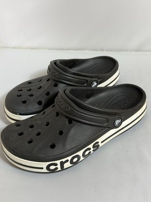 Crocs Unisex-Adult Bayaband Clogs Size M-8 W-10 Black/White #1333 Beach Summer