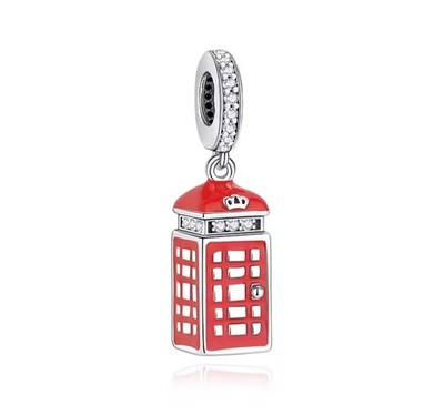 NC Charm London UK rot Telefonkabine silber Hänger Perlen alle Armbänder Geschenk
