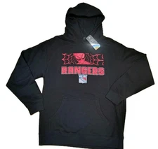 NEW NHL New York Rangers Spiderman Hoodie Sweatshirt Youth Large Black -MSRP $60