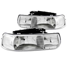 Anzo For 1999-2002 Chevrolet Silverado 1500 Crystal Headlights Chrome Anzo For 1999-2002 Chevrolet Silverado 1500 Crystal Headlights Chrome