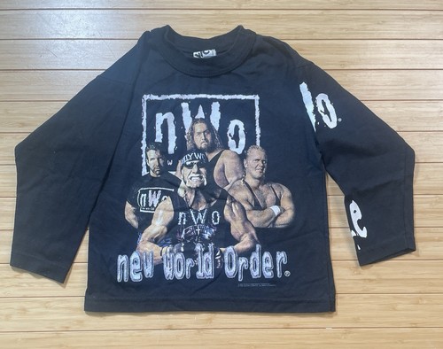 VTG 1998 WCW NWO 4 Life Long Sleeve Shirt Youth Small 4/5