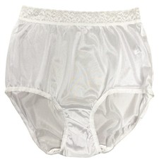 Vintage Hanes Size 9 White Lace 100 Nylon Sissy Granny Panties Underwear NWOT