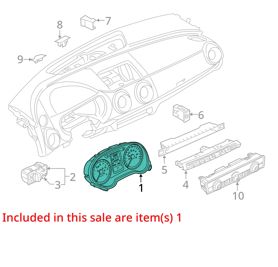 Спидометр кластер MPH ID 8V0920890 подходит 17-18 AUDI S3 1015155 - Изображение 3 из 4