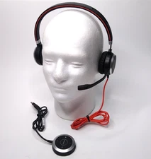 Jabra Evolve Boom Wired Stereo Headset HSC017 W51K ENC010 USB-A Controller