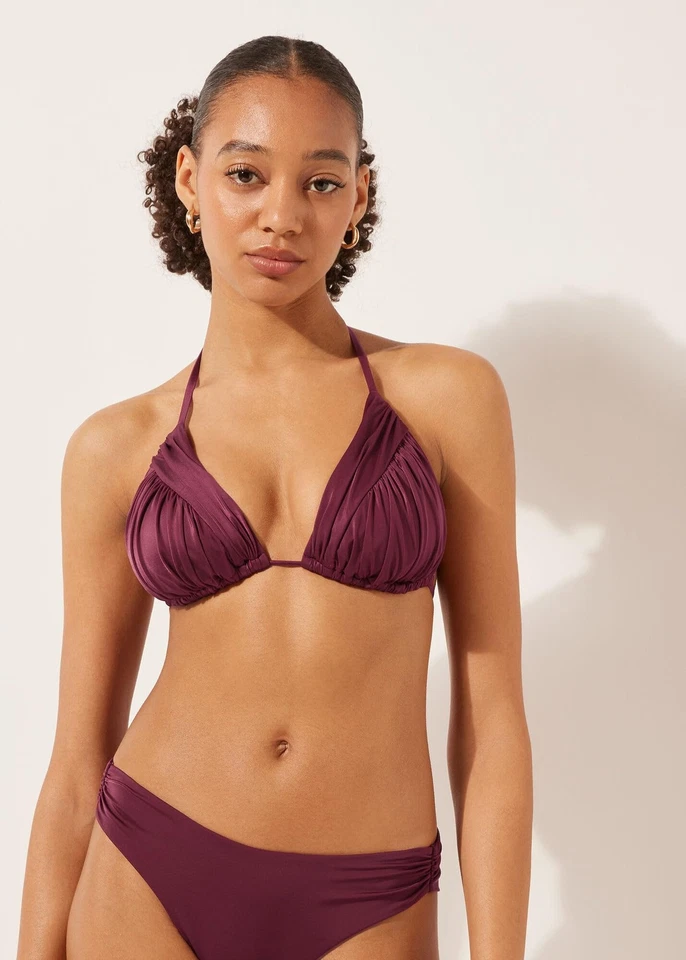 Top de bikini de cuerda triangular para mujer - Traje de baño Traje de baño Vintage Diva Elegante Foto 4 de 4